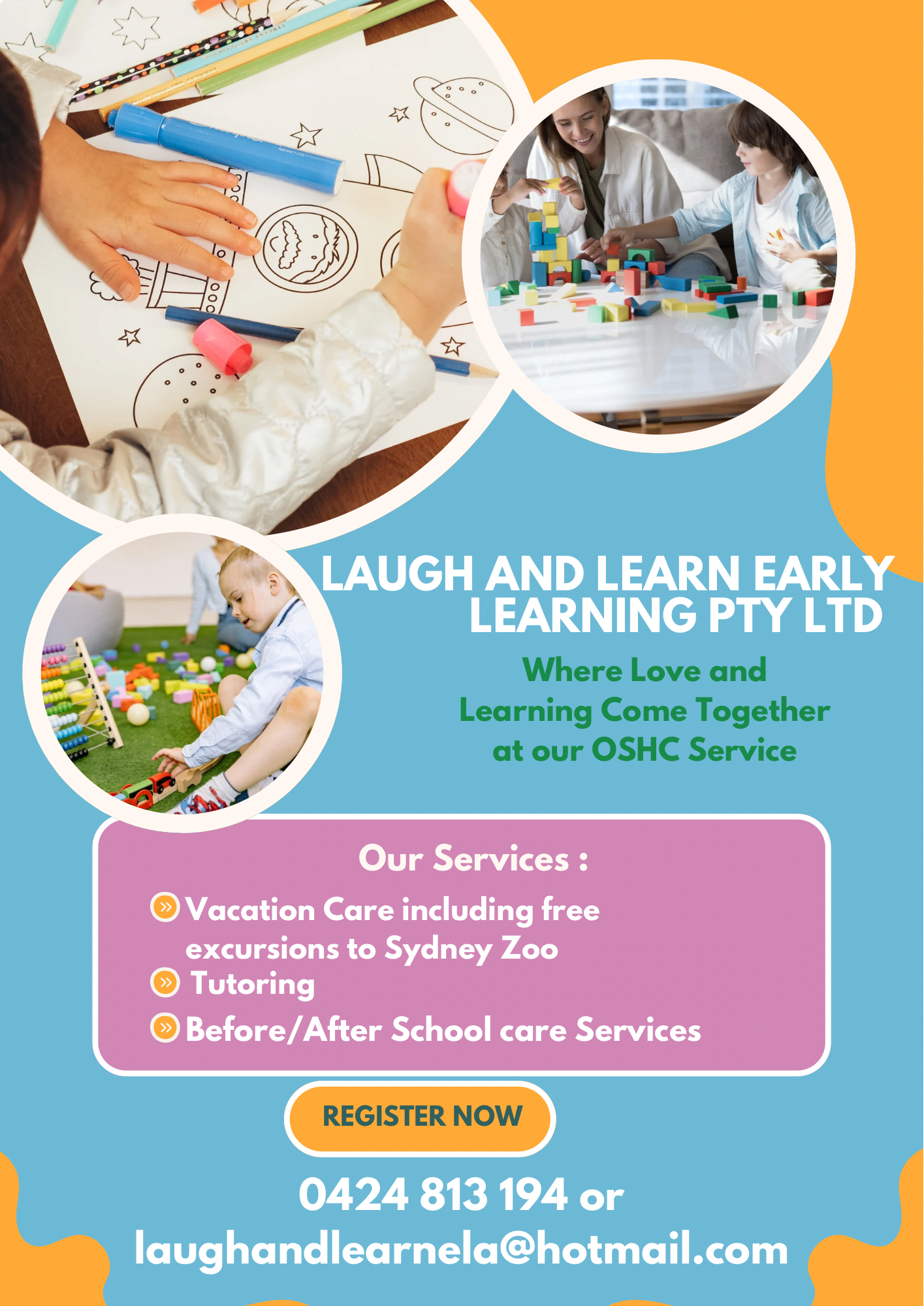 Laugh & Learn Early Learning Academy - Family Day Care!